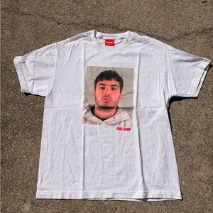Full Send Mugshot Tee Sz L 20x26(minor staining)